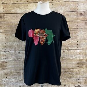 Black Size Large Women's Graphic T-Shirt